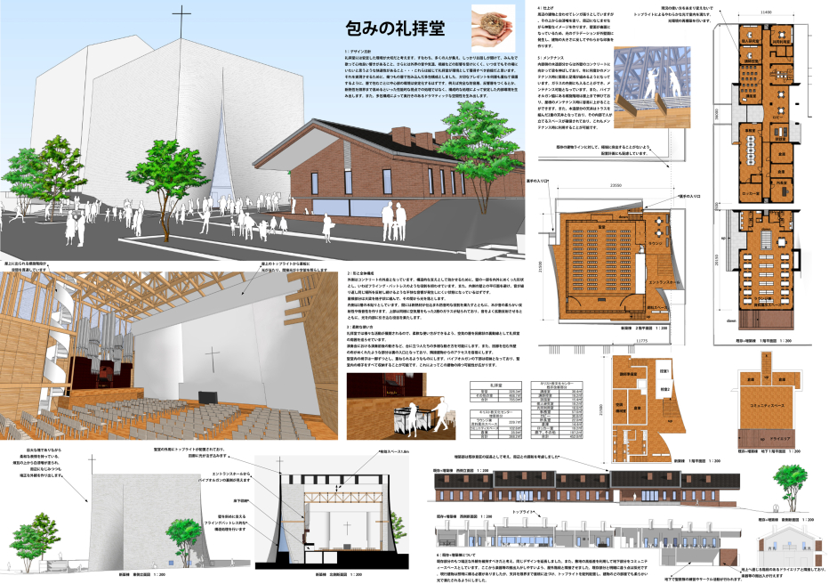 同志社大学礼拝堂コンペ案 (5)